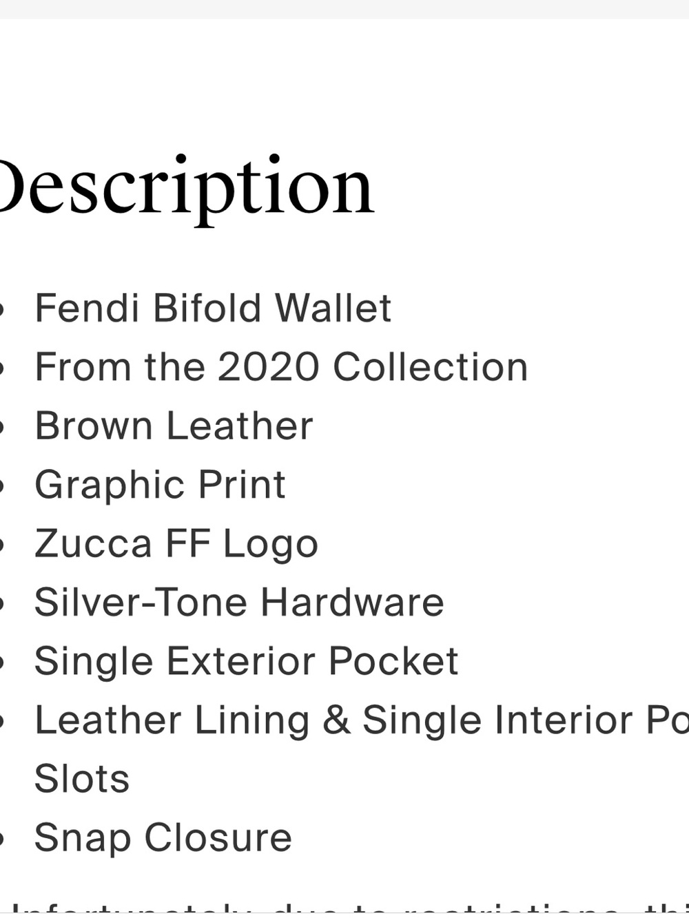 Fendi Zucca bifold FF logo unisex wallet. - Picture 15 of 16
